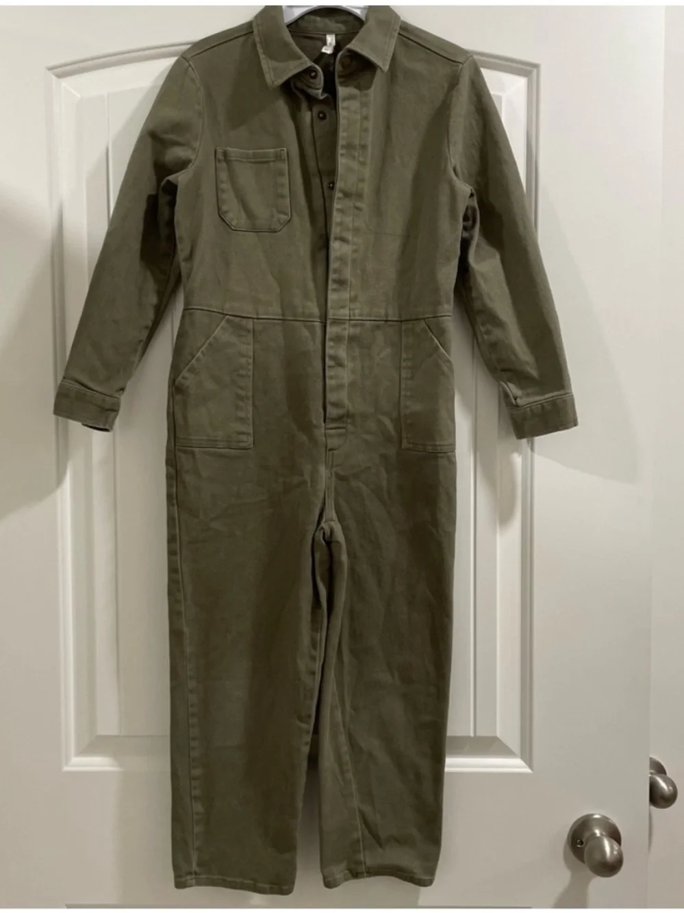 Rylee + Cru Olive Green Long-Sleeve One-Piece - Picture 1 of 1